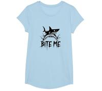 Bite Me: Attacco di squalo feroce per Gli Appassionati dell'Oceano Maglietta, Ragazze, Celeste, L
