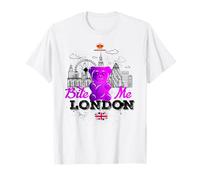 Bite Me, Cool London UK Gummy Bear Candy Art Sketch Drawing Maglietta