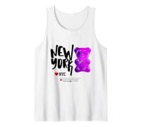 Bite Me, Cool New York City Purple Candy Gum Bear Graphic Canotta