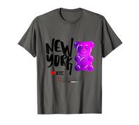 Bite Me, Cool New York City Purple Candy Gum Bear Graphic Maglietta