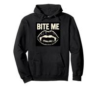 Bite Me Vampire Labbra Gotico Halloween Emo Edgy Felpa con Cappuccio