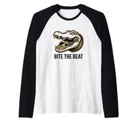 Bite The Beat Hip Hop Graphic Rapper Old School Maglia con Maniche Raglan