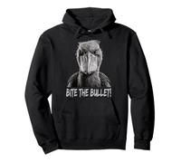 Bite The Bullet Shoebill Cicogna Umorismo Felpa con Cappuccio