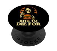 Bite to Die Per Burger Grim Mietitore Umorismo PopSockets PopGrip Adesivo