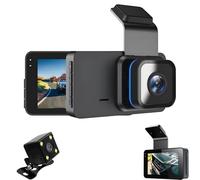 Biteblom Dashcam - HD Dash Cam with WiFi & GPS, Dual 4K Front & Rear Recording, 24/7 Parking Monitor, Night Vision, 1080P (1080P+480P+WiFi)