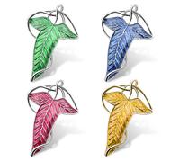 BITEFU 4 spille a forma di foglia d'elfo, spille medievali, spille da donna, spille personalizzate, decorazione vintage per abbigliamento (quattro colori)