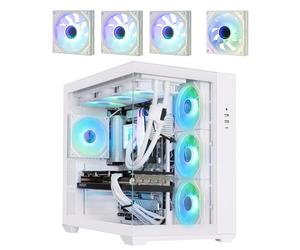 BitFenix AL118 High-Airflow Dual-Chamber PC Gaming Case - 4 x Infinity Mirroring 3 x Ventole ARGB Reverse (360 mm AIO/GPU 400 mm Supporto)