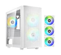 BitFenix Nova Mesh mATX (Micro ATX, Mini ITX) High Airflow PC Gaming Case ARGB Edition White, 3 x ARGB Fans Pre-Installed, 240mm AIO Support at Top, GPU Length Support Up To 345mm