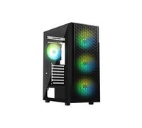 BitFenix Proton 600W 80+ PSU 4x120mm Ventola FRGB ATX Vetro Temperato Nero Gaming Case