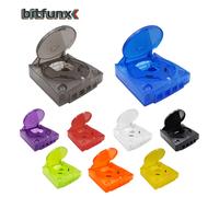 Bitfunx Custodia traslucida in plastica di ricambio per console per videogiochi retrò SEGA Dreamcast DC Scatole trasparenti Translucent yellow