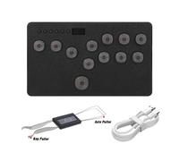 BITFUNX FLATBOX - Tastiera da gioco Arcade Stick con tutti i pulsanti, controller senza leva, supporta SOCD e Hot Swap, controller arcade Street Fight per PC/PS3/PS4/Switch/Steam con RGB e Turbo