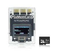 BITFUNX Scheda di memoria PSxMemCard Gen2, supporta l'aggiornamento del firmware, archiviazione illimitata e SD2psXtd, include una scheda MicroSD da 8 GB, scheda di memoria ad alta velocità per