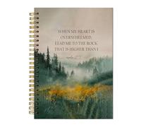 BitKan Quaderni a spirale con copertina rigida a tema foresta, salmo religioso cristiano 61:2, diari con versi biblici per adolescenti, donne, uomini, preghiera, chiesa, appunti, diario, regali per