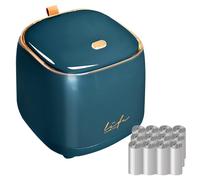 BITOSEE Mini bidone della spazzatura da banco con 10 rotoli di sacchetti della spazzatura, con coperchio a pressione, cestino da scrivania applicabile per bagno, tavolino, ufficio, cestino dei rifiuti