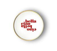 Bitossi, Funky Table, Piatto Piano 17cm "Ciao Bella", Porcellana