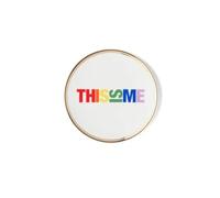 BITOSSI Home piatto porcellana 'This is me' Funky Table Ø 17 cm