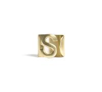 Bitossi Home Porta Tovagliolo Lettera S in Metallo Linea Lettering