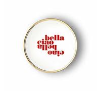 Bitossi, Funky Table, Piatto Piano 17cm "Ciao Bella", Porcellana