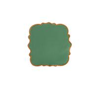 BITOSSI SMERLO SET 4 TOVAGLIOLI VERDE 45X45 BORDO ARANCIO