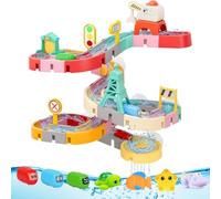 BITOYO Giocattoli da Bagno per Bambini, 52 Pezzi Giochi da Bagno con Pista, Giocattoli Animali e Borsa, Giocattolo a Acqua Regalo Divertente per il Bagno Ragazza Ragazzo