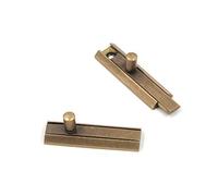Bitray 2 chiavistelli scorrevoli da 5,1 cm in ottone massiccio anticato per porta scorrevole, colore bronzo