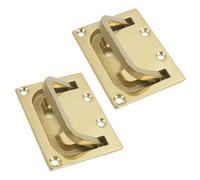 Bitray 2 maniglie ad anello a filo in acciaio inox 316 di grado marino per sollevamento a filo per portello e mobili per barche - oro