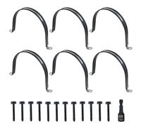 Bitray Morsetto per tubi a forma di U, 14 cm, rivestimento in gomma inossidabile 304, ad alta durezza, resistenti clip per condotti con viti esagonali e driver esagonali per fissaggio tubi, 6 set