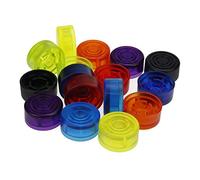 Bitray Puntale per interruttore a pedale effetto chitarra, tappo per pedale, tappo di protezione per pedali, paraurti in plastica colorata per pedale effetto chitarra, 8 colori, 16 pezzi