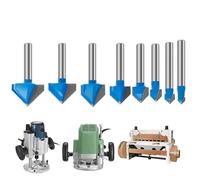 Bitrouter CNC - V Groove Router Bit │ 90 gradi per │ Slogan in tungsteno per incisione e grooves | professionali per la lavorazione del legno