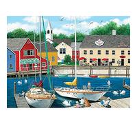 Bits and Pieces - Puzzle da 1000 pezzi, per adulti, 50,8 x 68,6 cm, cigni Haven, 1000 pezzi, per barca e città marina, Città del Capo, Summer Jigsaw by Artist Wilfrido Limvalencia