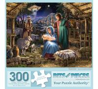 Bits and Pieces - Puzzle da 300 pezzi per adulti - 300 pezzi grandi 'Nativity' Christian Christmas Puzzle di Liz Goodrick-Dillon - 45,7 x 61 cm