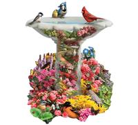 Bits and Pieces - Puzzle da 750 pezzi - Fontana per uccelli da giardino con vasca per uccelli - dell'artista Alan Giana - Puzzle da 750 pezzi