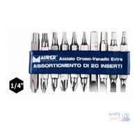 Bits Maurer Plus Serie 20 Pezzi Acciaio Cromo Vanadio 1.4