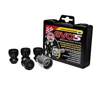BITS4REASONS - NUOVO MODELLO E TECH EVO5 COMPATIBILE CON FORD O/E (POST-2012 MODELLI) MK5 QUALITÀ ANTIFURTO BLOCCO DADO RUOTA SET (4 DADI E CHIAVE) N M12 x 1.5 19X 60° - NERO 070/5