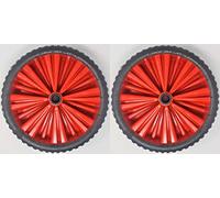 BITS4REASONS Ruota per carrello da lancio (372 mm) (venduto in coppia) per canottaggio, zaffa, tender, barca a vela da 26 mm (rosso)