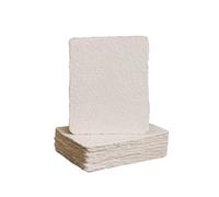 Bitskit Carta da 170 g/m² realizzata a mano in cotone con bordo a sbalzo - Fogli leggeri e testurizzati per inviti, cancelleria, diari e progetti artistici (confezione da 50) (6,3 x 8,9 cm)