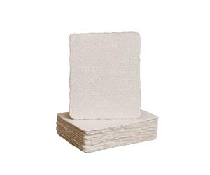 Bitskit Carta da 170 g/m² realizzata a mano in cotone con bordo a sbalzo - Fogli leggeri e testurizzati per inviti, cancelleria, diari e progetti artistici (confezione da 50) (6,3 x 8,9 cm)