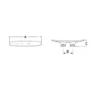 BITTA A GALLOCCIA INOX MM.250