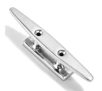 Bitta per Barca in Acciaio Inox 150mm Piatta per Barche Docks Kayak | Bitta marina robusta con interasse 39mm, lucidata a specchio,