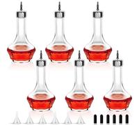 Bitters Bottle Set di 6-50ml/1.7 oz bottiglia di vetro Dash con Dasher Top, strumento professionale da bar per fare cocktail