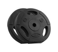 Bitumen-Belastung Set 2x10kg 20kg Loch 31mm Teller Griffe REBEL