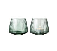 Bitz Kusintha Vetro Verde Portacandele Set 2 Pezzi.