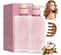 BIUBIULOVE Hairhalo Curl Defining Cream Rosa, Curl Cream per Capelli Ricci Anti-crespo, 2 Pz