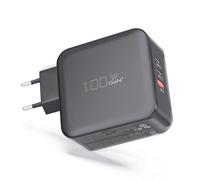 BIUBOTY Caricatore USB C 100W, Alimentatore per Laptop a 3 Porte GaN Tech Caricatore PD PPS Fast Charger, Adattatore di Dicarica Compatible con MacBook Pro/Air, iPhone 15/14/13/12, iPad Pro