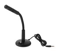 BIUDECO 1 Pc microfono karaoke cavour quadernetti quadernoni jotter flessibile micro telefono plasil strumento di chat di gioco condensatore accessorio informatico plastica Black