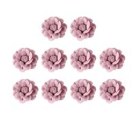 BIUDECO 10 Pezzi Accessori per Chioma in Microfibra, Fiori di Gardenia in Pelle Decorativa per Abbigliamento, Spille per Decorazione DIY e Personalizzazione