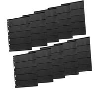 BIUDECO 10 Pezzi Album Francobolli Loose-Leaf con Pagine Faccia Nero Raccoglitore Francobolli e Carte Fogli Standard per Protezione e Organizzazione