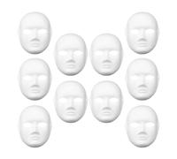 BIUDECO 10 Pezzi Maschera Bianca in Carta Dipingibile, Set da 10 | Accessori per Cerimonie e Racconti, Leggeri e Confortevoli, per Attività Manuali, Bianco