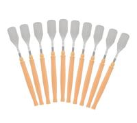 BIUDECO 10 Pezzi Spatola per Dipingere, Palette Knife da Miscelazione Colori, Acciaio Inossidabile e Plastica, Design Ergonomico Semplice, per Pittura a Olio e Gouache, Strumento
