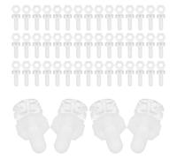 BIUDECO 100 pezzi Kit Viti e Dadi Trasparenti in Acrilico con Fissatore Tre Lati Set Resistente e Stabile per Assemblaggi Sicuri e Duraturi